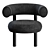 Tom Dixon Fat Lounge Chair: Sleek and Stylish Comfort 3D model small image 7