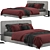 Sleek Mebel Nuvo Bed 3D model small image 1