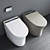 Wealwell Smart Toilet: One-Touch Automatic Ceramic Sensor 3D model small image 2