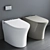 Wealwell Smart Toilet: One-Touch Automatic Ceramic Sensor 3D model small image 5