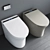 Wealwell Smart Toilet: One-Touch Automatic Ceramic Sensor 3D model small image 6