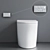 Wealwell Smart Toilet: One-Touch Automatic Ceramic Sensor 3D model small image 8