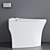 Wealwell Smart Toilet: One-Touch Automatic Ceramic Sensor 3D model small image 10