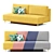 Latchi Divan.ru: Stylish and Compact Velvet Pink Sofa 3D model small image 1