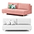 Latchi Divan.ru: Stylish and Compact Velvet Pink Sofa 3D model small image 2