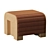 Velvet Hani Small Bench: Chic & Comfy 3D model small image 2