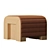Velvet Hani Small Bench: Chic & Comfy 3D model small image 3