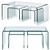 Clear Club 3-Piece Coffee Table Set by Kare Design 3D model small image 1