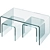 Clear Club 3-Piece Coffee Table Set by Kare Design 3D model small image 2