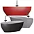 Scene® SPACE Bathtub: Modern Comfort & Exclusive Design 3D model small image 3