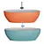 Scene® SPACE Bathtub: Modern Comfort & Exclusive Design 3D model small image 6