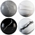 Marble Collection: Gray, White, Panda, Black 3D model small image 1