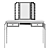 Le Visage Dressing Table with Drawers & Console Trellis 3D model small image 2
