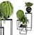 Ferm Living Bau Pot Large with Indoor Plants - Set 159 3D model small image 1