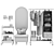 Modern Hallway Set with IKEA Furniture 3D model small image 5