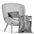 Sicis Niels Armchair: Luxurious and Modern 3D model small image 4