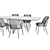 Elegant Foyer Chair & Cartesio Table 3D model small image 3