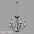 Title: Eurosvet OM Hanging Chandelier - Chrome Loft Style 3D model small image 1