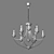 Eurosvet Lazzaro Chandelier - Chrome Hanging Loft Style 3D model small image 2
