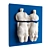  Sculpted Metal Torso Wall Panel 3D model small image 3