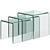 Sleek Clear Glass Nesting Tables by Kare Design 3D model small image 1