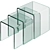 Sleek Clear Glass Nesting Tables by Kare Design 3D model small image 2