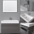 Antonio Lupi Gesto Set: Sink, Mirror, Furniture 3D model small image 3