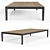 Restoration Hardware 66" Aluminum Coffee Table 3D model small image 1