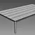 Restoration Hardware 66" Aluminum Coffee Table 3D model small image 3