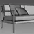 RH MARINO ALUMNUM SOFA 96: Sleek and Stylish 96-Inch Aluminum Sofa 3D model small image 4