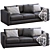 Sophisticated Leather Sofa by IKEA 3D model small image 2