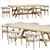 Mazz Boucle Chair & Aya Table Set 3D model small image 1