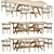 Mazz Boucle Chair & Aya Table Set 3D model small image 2