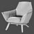 Modern and Elegant Florentina Armchair 3D model small image 6