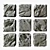 Vintage Stone Cube Panel 3D model small image 8