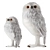 Artificial White Owl Sculpture 3D model small image 1