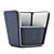 Modern Cumberland Elle Seating 3D model small image 1