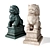 Majestic Asian Lion Sculpture 3D model small image 4