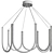 U-Shaped LED Chandelier Pendant Light 3D model small image 2