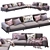 Modern Italian Design: Arflex Naviglio Sofa 3D model small image 1