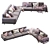 Modern Italian Design: Arflex Naviglio Sofa 3D model small image 2