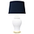 Elegant Celestine White Porcelain Table Lamp 3D model small image 1
