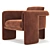 Luxury Velvet Chair - Floria 3D model small image 2