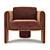 Luxury Velvet Chair - Floria 3D model small image 3
