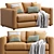 Modern Leather Sofa by Ikea 3D model small image 2