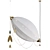 Chrysalis Brass and Steel Chandelier 3D model small image 4