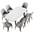 Mido Convertible Dining Set: Table & Chairs 3D model small image 5