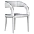 Elegant Hawkins Dining Chair 3D model small image 6