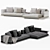 Elegant Modular Connery Sofa 3D model small image 4