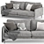 CENTQUATRE Duvivier Canapes: Elegant Sofa for Modern Living 3D model small image 2